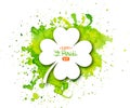 Holiday Saint Patrick`s Day. Quatrefoil clover