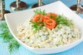 Holiday salad with salted salmon