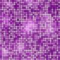 Holiday seamless purple glittering disco background. Vector des Royalty Free Stock Photo