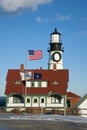Holiday Season at Portland Head Lighthouse in Maine Royalty Free Stock Photo
