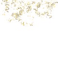 Holiday Serpentine. Gold Foil Streamers Ribbons