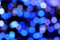 Holiday shiny blu blurry lights bokeh