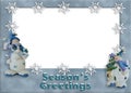 Holiday snowman border