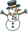 Holiday Snowman Vector