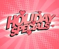 Holiday specials pink poster design, sale illustration with hearts Royalty Free Stock Photo