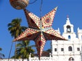 Holiday Star on background of a Church, Panaji, GOA