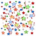 Holiday stars and streamers