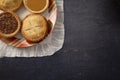 Holiday Table Set with Various Flavors of Fresh Baked Pies Royalty Free Stock Photo