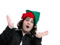 Holiday Teen Girl Surprised Royalty Free Stock Photo