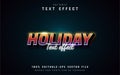 Holiday text - editable colorful gradient style text effect