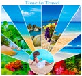 The holiday time, summer, beach, travel, vacation, sea concept