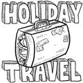 Holiday travel vector sketch Royalty Free Stock Photo