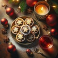 Holiday Treats: Star-Topped Mince Pies with a Warm Candle Glow