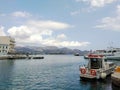 Holiday trip to Crete, Greece. Summer. Port. Pier