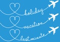 Holiday, vacation, flying, vector set