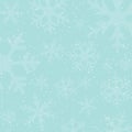 Holiday winter background with falling snow and snowflake silhouettes. Vintage colors.