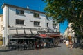 Holidaymakers in Antibes, Cote d`Azur, France sit at a terrace in a restaurant during the summer