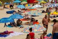 Holidaymakers on the beach on the Black Sea