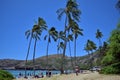 Holidaymakers enjoying sunshine, snorkeling and swimming at the Hanauma Bay beaches, Hawaii.