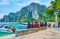 Holidaymakers on Phi Phi Don Island, Krabi, Thailand