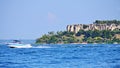 Jamaica Beach and Grotte di Catullo ruins Lake Garda Northern Italy