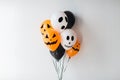 Scary air balloons decoration for halloween party Royalty Free Stock Photo