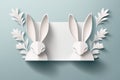 Holidays Easter bunny shape. Beautiful colorful image. Generative AI