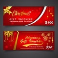 Holidays,Gift Voucher for Christmas Royalty Free Stock Photo