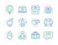 Holidays icons set. Included icon as Sale offer, Love couple, Love message signs. Vector