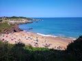 Holidays perlora Asturias beach people Sky ocean Royalty Free Stock Photo