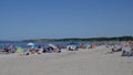Holidays by the sea, on the Baltic Sea coast. Long, sandy beach of Sehlendorf / Blekendorf, Schleswig-Holstein, Germany Royalty Free Stock Photo