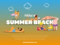 Holidays on summer beach banner Royalty Free Stock Photo