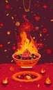 Holika Dahan celebration, Hindu festival Royalty Free Stock Photo