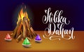 Holika Dahan celebration poster ti indian winter holiday design