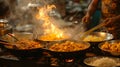 Holika Dahan Community Feasts Royalty Free Stock Photo