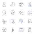 Holistic center line icons collection. Wellness, Healing, Balance, Tranquility, Mindfulness, Harmony, Energy vector and
