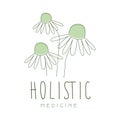 Holistic medicine logo symbol vector Illustration