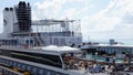 Holland America Westerdam cruise ship in Grand Turk Royalty Free Stock Photo