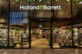 Holland and Barrett logo on the front shop