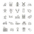 Vector Holland flat icons set