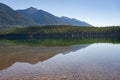 Holland Lake and Falls trail in Flathead National Forest, Montana. USA.