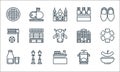 holland line icons. linear set. quality vector line set such as stamppot, boat, milk, tram, street lamp, korfball, dutch, dike,