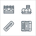 Holland line icons. linear set. quality vector line set such as accordion, kroket, bitterballen