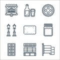 holland line icons. linear set. quality vector line set such as holland, cheese market, chocolate, speculoos, speculoos, street