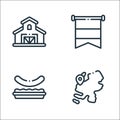 Holland line icons. linear set. quality vector line set such as maps, stamppot, holland
