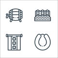 Holland line icons. linear set. quality vector line set such as rookworst, amsterdam, bloemenmarkt