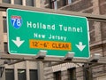 Holland Tunnel Street Sign in Manhattan, New York City