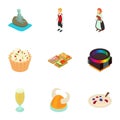 Hollander icons set, isometric style Royalty Free Stock Photo