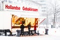 Hollandse gebakkraam in snow Royalty Free Stock Photo