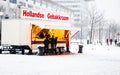 Hollandse gebakkraam in snow Royalty Free Stock Photo